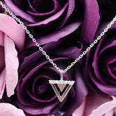 Colier Argint 925 Triunghi cu pietre